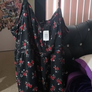 Babydoll Floral Chiffon Blouse